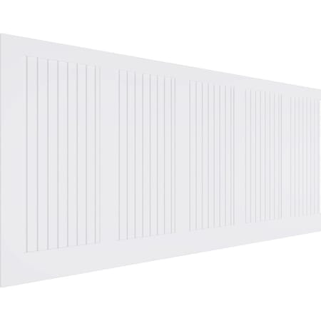 Ekena Millwork 44"H x 94 1/2"W Framed Beadboard PVC Wainscot Paneling Kit WPK44X94FBD